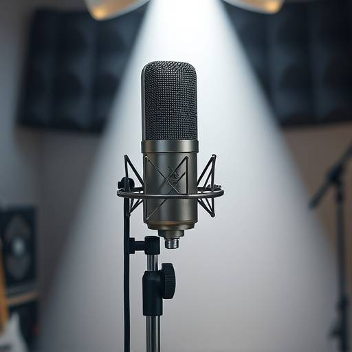 Neumann U87 Condenser Microphone on a stand